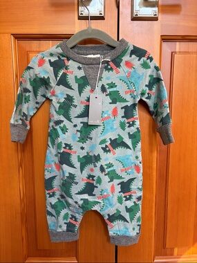 Miki Miette Newborn Dino One-Piece Romper NWT